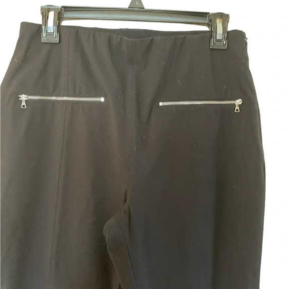 Rag & Bone Annie Silver Zip Ankle Pants Black size:10 - Picture 9 of 9